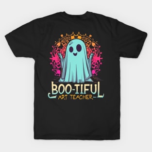 Art teacher funny cute Halloween victor design T-Shirt